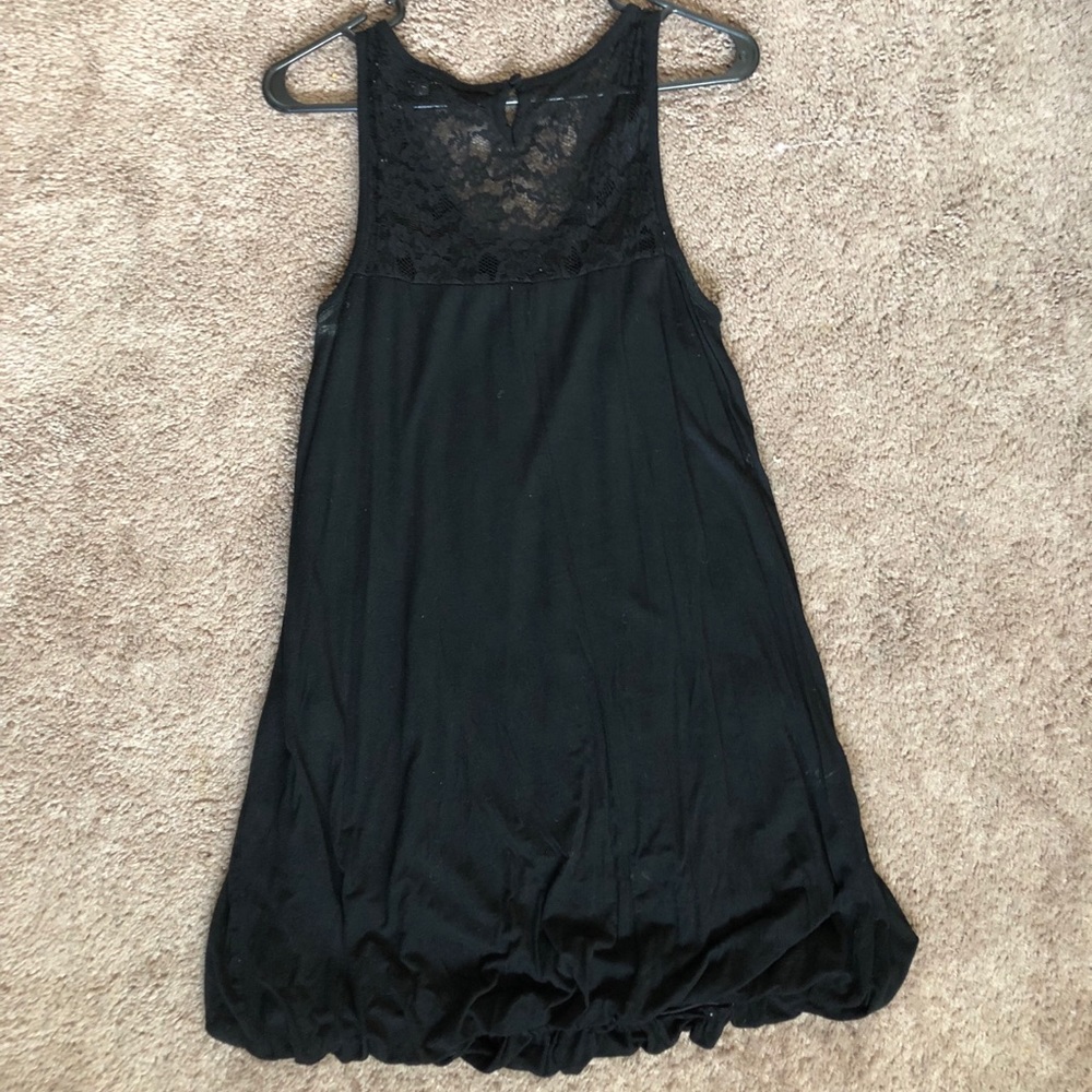 Black Tulip Dress w lace detail